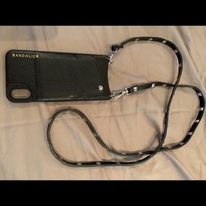 Bandolier iPhone 10XS Max Black Leather